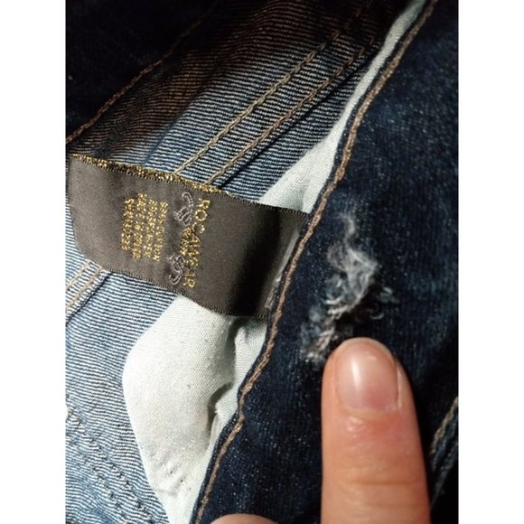 Rocawear Size 14 Embroidered Logo Pocket Jeans -MINOR WEAR - Picture 5 of 6